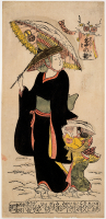 Nishimura%20Shigenaga%2C%20%3Cb%3E%3Ci%3E%20Setch%26%23363%3B%20no%20mume%20%28Plum%20amidst%20Snow%29%3A%20Prostitute%20in%20the%20guise%20of%20an%20itinerant%20nun%2C%20accompanied%20by%20a%20child.%20Center%20sheet%20from%20a%20triptych%20titled%20Sanpukutsui%3C%2Fi%3E%3C%2Fb%3E%2C%201720s%2C%20monochrome%20woodblock%20print%20with%20hand%20coloring%20and%20metallic%20filings%20on%20paper%3B%20hosoban%20urushi-e%2C%20The%20Mary%20Andrews%20Ladd%20Collection%2C%20public%20domain%2C%2032.38